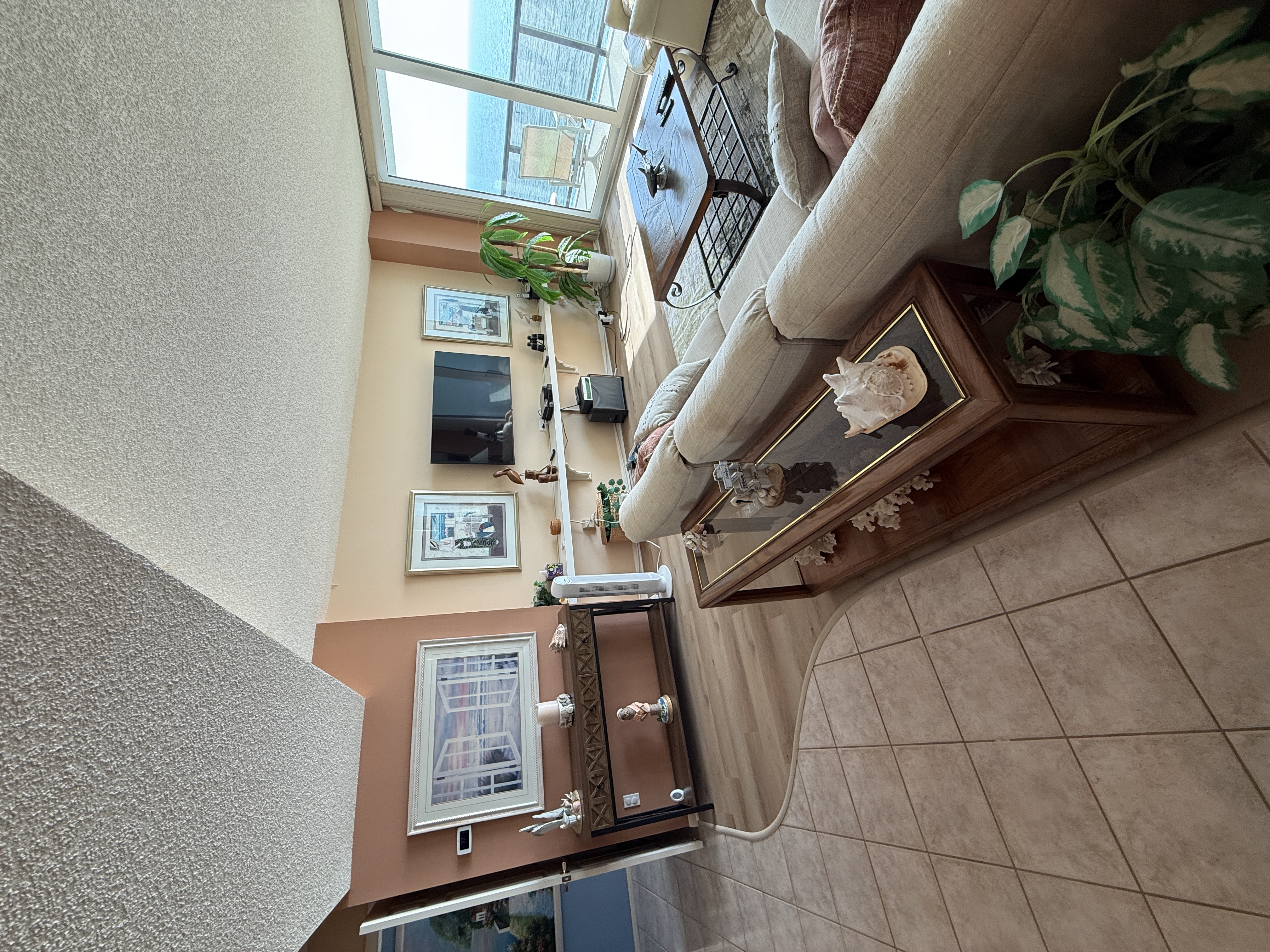 Living room with Gulf view